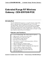 Предварительный просмотр 5 страницы Crestron CEN-ERFGW-POE Operations & Installation Manual