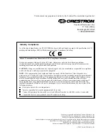 Preview for 2 page of Crestron CEN-NVS100 Operations & Installation Manual