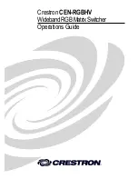 Crestron CEN-RGBHV Operation Manual preview