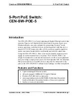 Предварительный просмотр 5 страницы Crestron CEN-SW-POE-5 Installation Manual