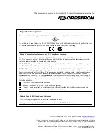 Preview for 2 page of Crestron CEN-SWPOE-24 Operation Manual