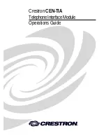 Предварительный просмотр 1 страницы Crestron CEN-TIA Operation Manual