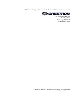 Предварительный просмотр 2 страницы Crestron CEN-TIA Operation Manual