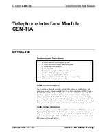 Preview for 5 page of Crestron CEN-TIA Operation Manual