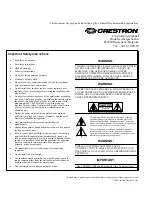 Предварительный просмотр 4 страницы Crestron CGDMX-512BI Operations & Installation Manual