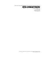 Preview for 2 page of Crestron CHV-THSTAT Operation And Installation Manual