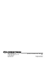 Preview for 100 page of Crestron CHV-THSTAT Operation And Installation Manual