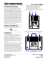 Preview for 1 page of Crestron CLT-1MC4 Installation Manual