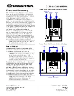 Crestron CLTI-4HSW4 Installation Manual preview