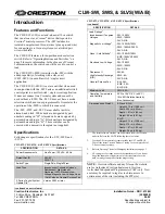 Preview for 1 page of Crestron CLW-SLVS User Manual