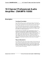 Preview for 5 page of Crestron CNAMPX-16X60 Operation Manual