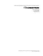 Предварительный просмотр 2 страницы Crestron CNRFGWA Operation Manual