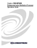 Crestron CNX-BIPAD8 Operation Manual предпросмотр