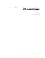 Предварительный просмотр 2 страницы Crestron CNX-BIPAD8 Operation Manual