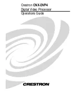 Предварительный просмотр 1 страницы Crestron CNX-DVP4 Operation Manual