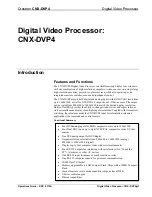 Preview for 7 page of Crestron CNX-DVP4 Operation Manual