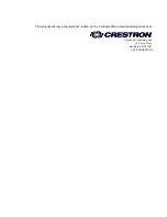 Preview for 2 page of Crestron CNX-PAD8A Operation Manual