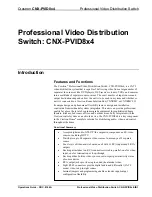 Предварительный просмотр 5 страницы Crestron CNX-PVID8x4 Operation Manual