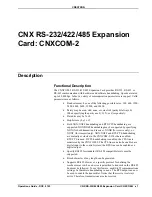 Preview for 5 page of Crestron CNXCOM-2 Operation Manual