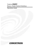 Предварительный просмотр 1 страницы Crestron CNXFZ Operation Manual