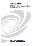 Preview for 1 page of Crestron CNXRY-8 Operation Manual