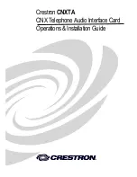 Crestron CNXTA Operations & Installation Manual preview