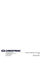 Preview for 32 page of Crestron CNXTA Operations & Installation Manual