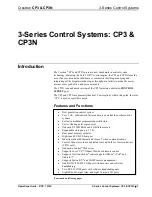 Preview for 5 page of Crestron CP3 Operation Manual