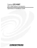 Crestron CPC-WMT Operations & Installation Manual preview