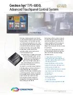 Crestron Crestron Isys TPS 6000L Brochure & Specs preview