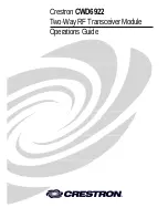 Предварительный просмотр 1 страницы Crestron CWD6922 Operation Manual