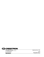 Предварительный просмотр 10 страницы Crestron CWD6922 Operation Manual