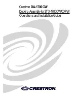 Preview for 1 page of Crestron DA-1700CW Operation And Installation Manual