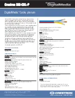 Preview for 1 page of Crestron Digital Media DM-CBL-P Specification Sheet