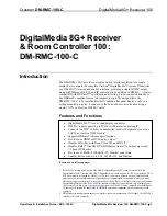 Предварительный просмотр 7 страницы Crestron DigitalMedia 8G+ DM-RMC-100-C Operations & Installation Manual