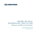 Crestron DigitalMedia 8G+ DM-RMC-4KZ-100-C Supplemental Manual preview