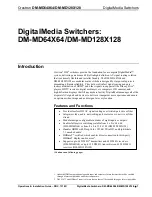 Предварительный просмотр 7 страницы Crestron DigitalMedia DM-MD128X128 Operations & Installation Manual