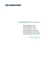 Crestron DigitalMedia DM-MD16X16-CPU3 Product Manual предпросмотр