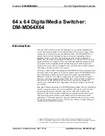 Preview for 5 page of Crestron DigitalMedia DM-MD64X64 Operations & Installation Manual