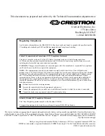 Предварительный просмотр 2 страницы Crestron DigitalMedia DM-RMC-100-1 Operations & Installation Manual