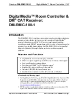 Предварительный просмотр 5 страницы Crestron DigitalMedia DM-RMC-100-1 Operations & Installation Manual