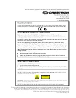 Предварительный просмотр 2 страницы Crestron DigitalMedia DM-TX-300N Operation Manual