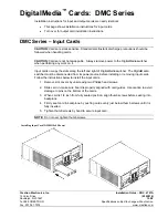 Crestron DigitalMedia DMC Series Installation Manual preview