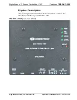 Preview for 14 page of Crestron DigitalMedia Room Controller DM-RMC-100 Operations & Installation Manual