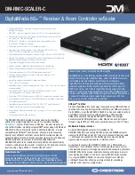 Crestron DM-RMC-SCALER-C Quick Manual preview