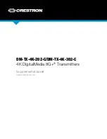 Crestron DM-TX-4K-202-C Supplemental Manual предпросмотр