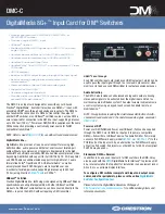 Preview for 1 page of Crestron DMC-C Specifications