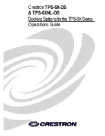 Preview for 1 page of Crestron Docking Station TPS-6X-DS Operation Manual