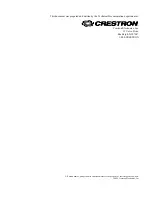 Предварительный просмотр 2 страницы Crestron DTT-15V2 Operation Manual