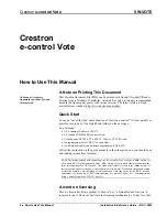 Предварительный просмотр 4 страницы Crestron e-control Vote User Manual